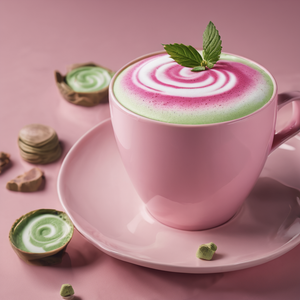 Pink Matcha Latte with MegaPlants Matcha Magic