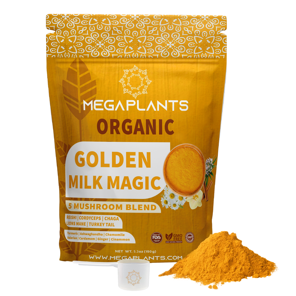 Golden Milk Magic | Turmeric & Mushroom Superfood Blend – 50 Servings